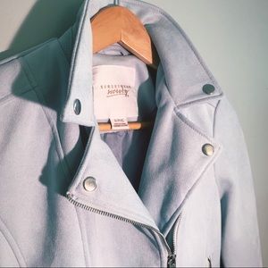 Faux suede Moto jacket